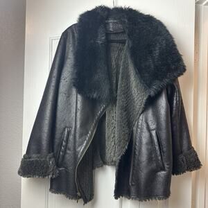 Glam Faux Fur Lined I.N.C. Moto Jacket Women's